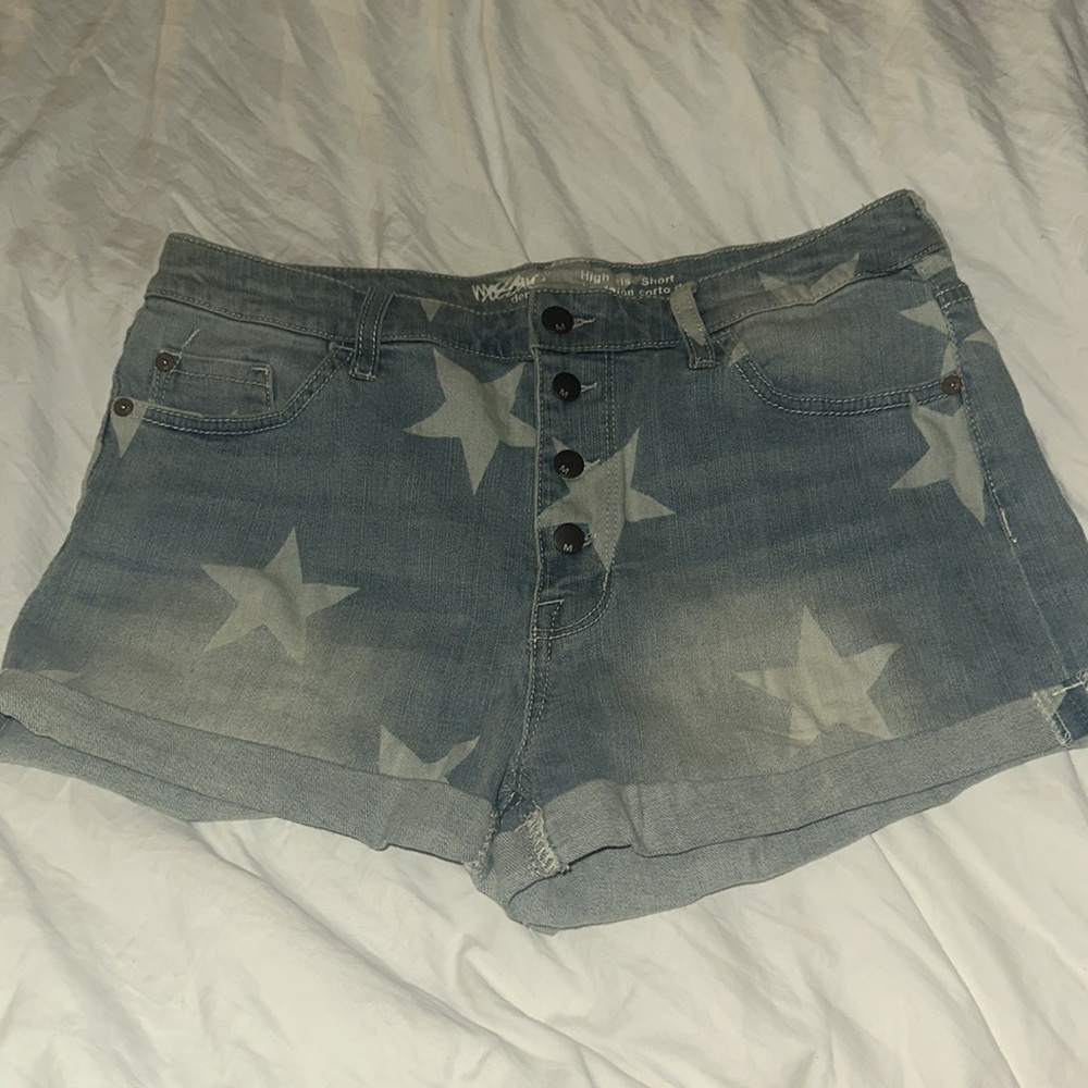 denim blue jean shorts stars western 12/31 Americana New 4th Of July country new